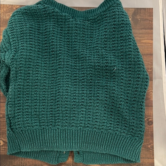 Cat & Jack Green Chunky Knit Cardigan Sweater - Picture 4 of 4